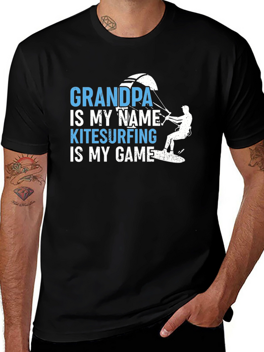 Grandpa Kitesurfing T-Shirt - Cool Grandfather Gift