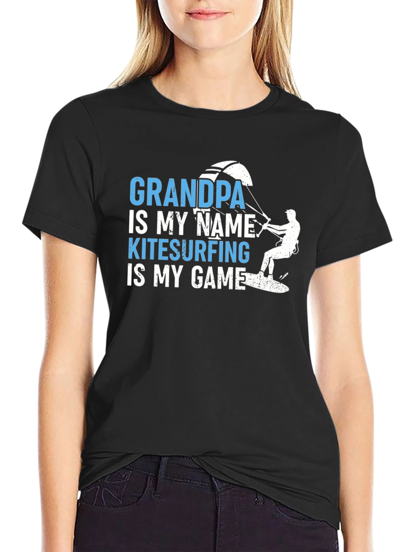 Grandpa Kitesurfing T-Shirt - Cool Grandfather Gift