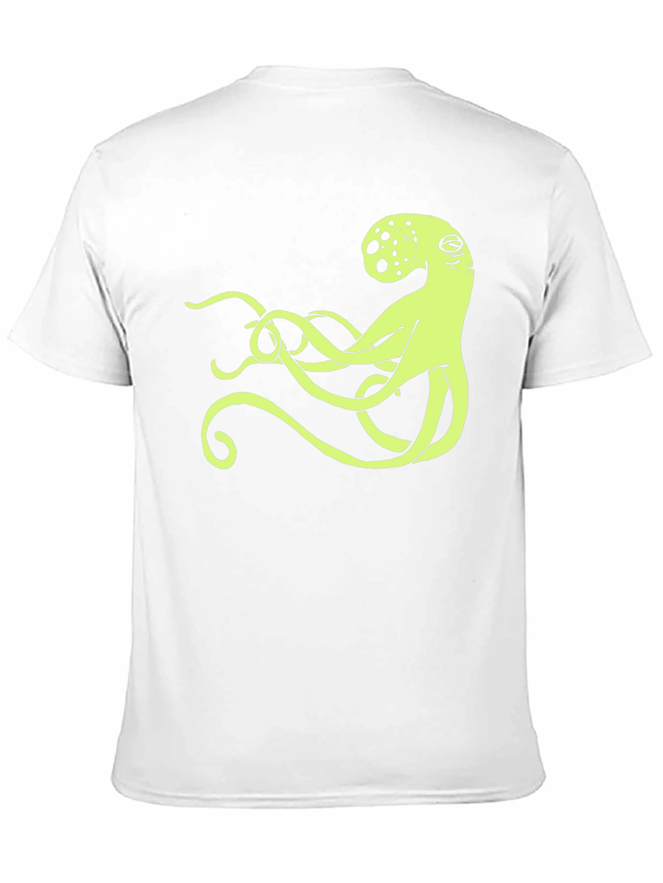 Octopus Graphic Tee - Black Cotton Casual Shirt