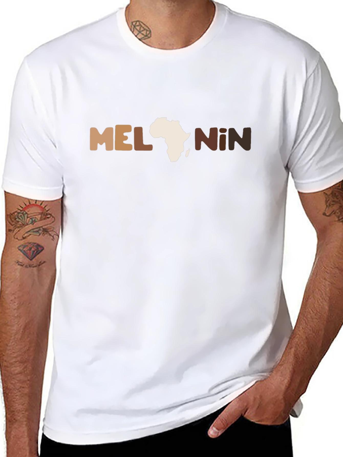 Melanin Africa Graphic Black T-Shirt