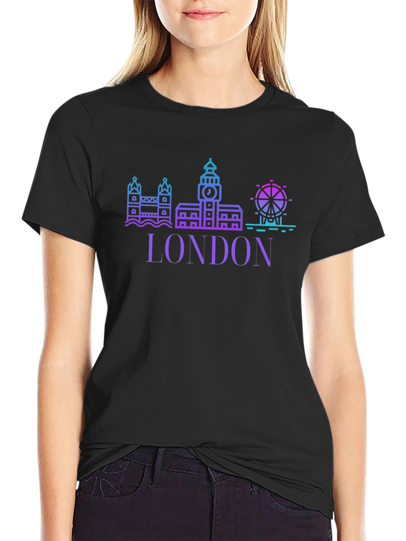 London Skyline Graphic Tee - Modern Cityscape T-Shirt