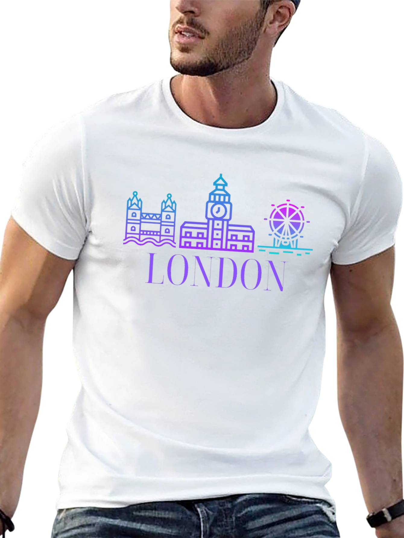 London Skyline Graphic Tee - Modern Cityscape T-Shirt