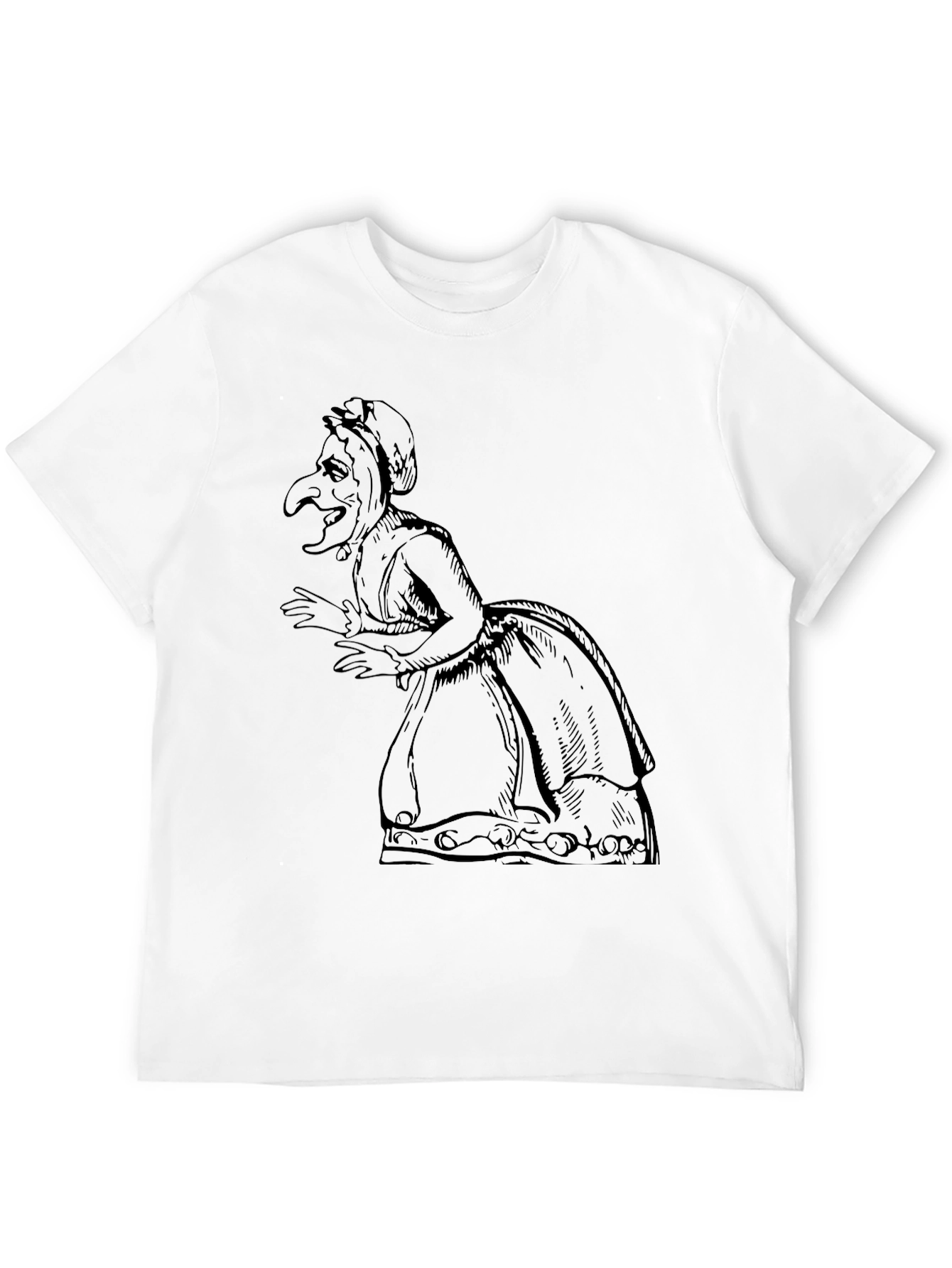 Wicked Witch Graphic Tee - Black Cotton Casual Shirt