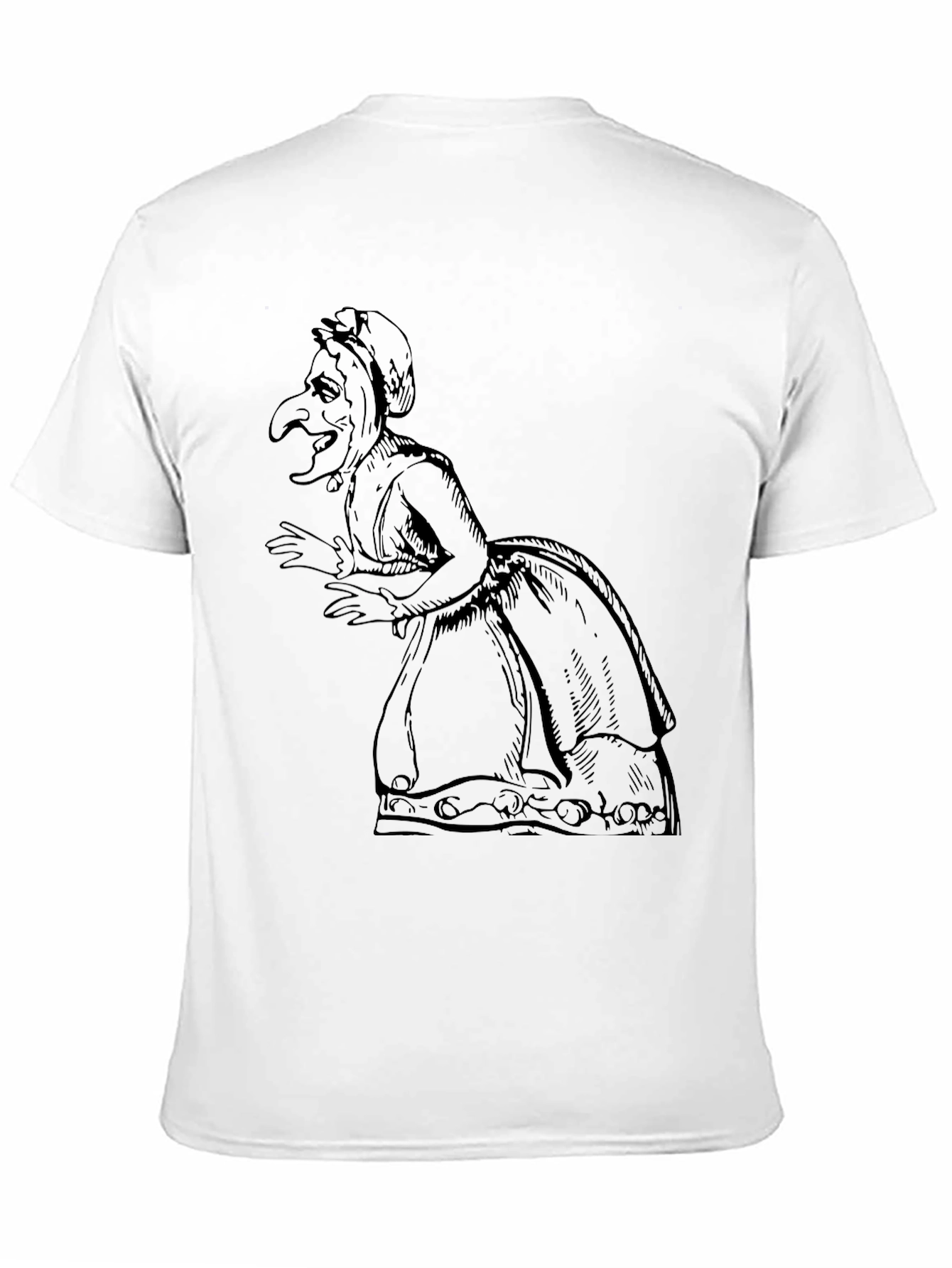 Wicked Witch Graphic Tee - Black Cotton Casual Shirt