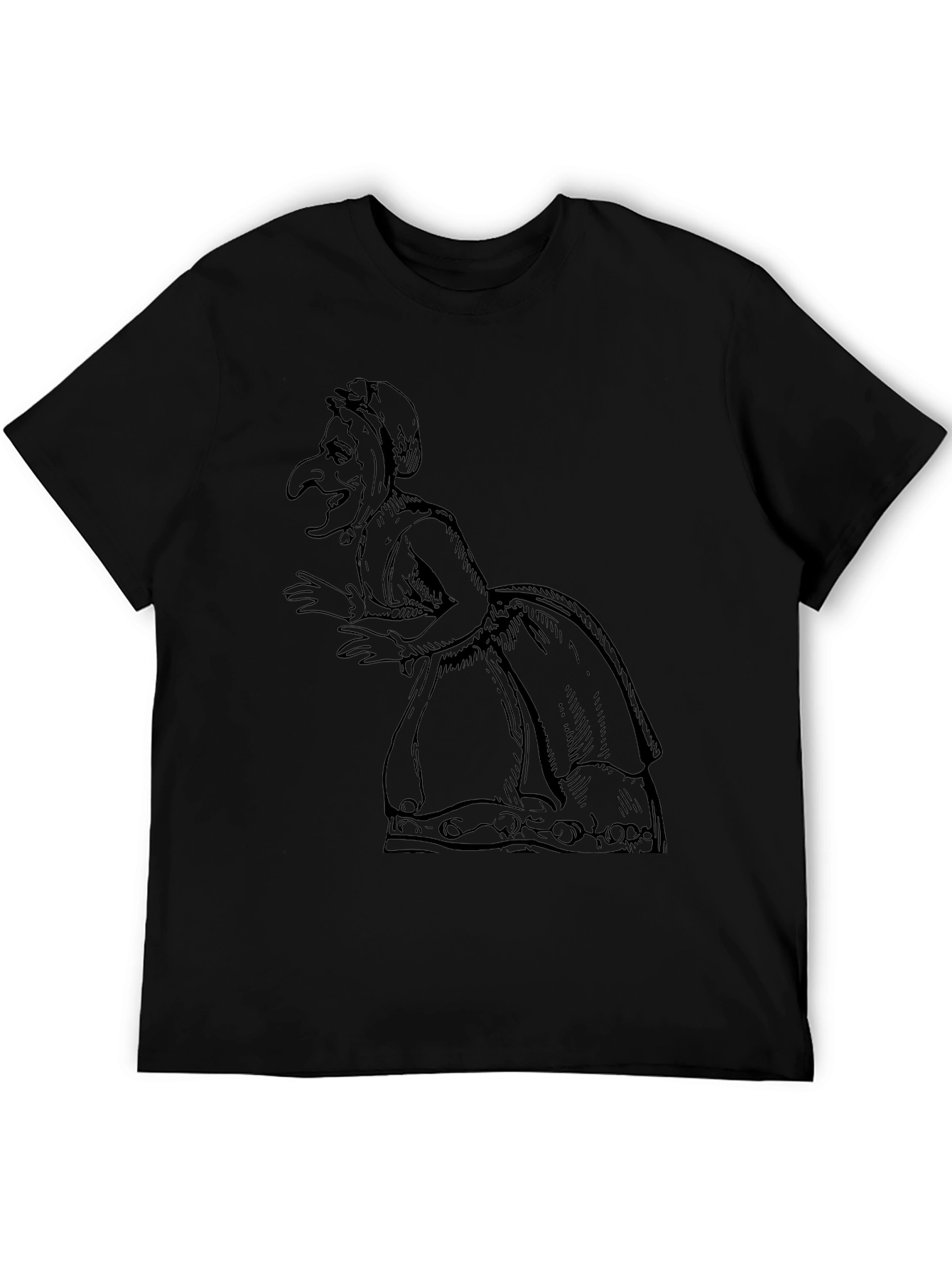 Wicked Witch Graphic Tee - Black Cotton Casual Shirt