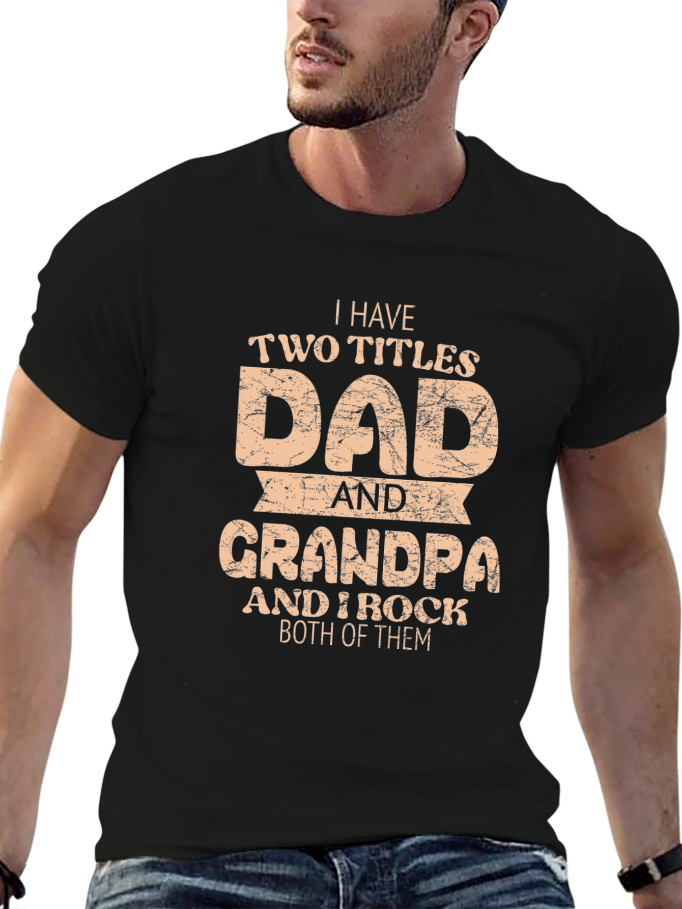 Dad & Grandpa T-Shirt: I Rock Both Titles