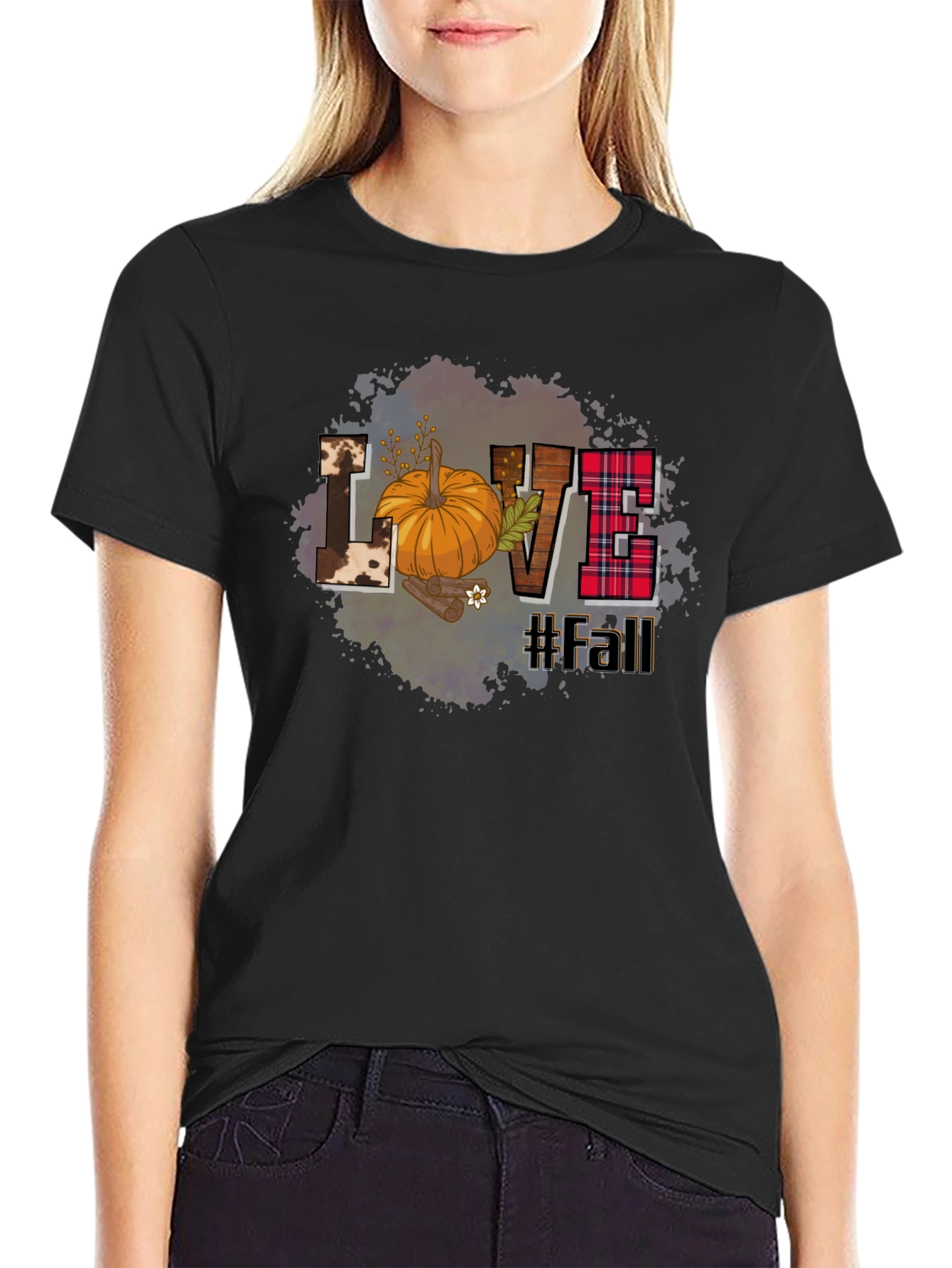 Fall Themed Graphic Tee - Autumn Love Shirt