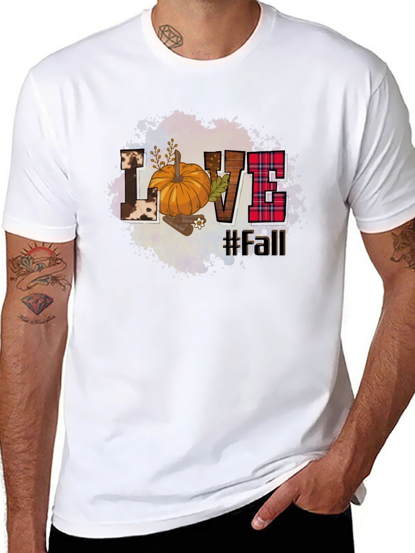 Fall Themed Graphic Tee - Autumn Love Shirt