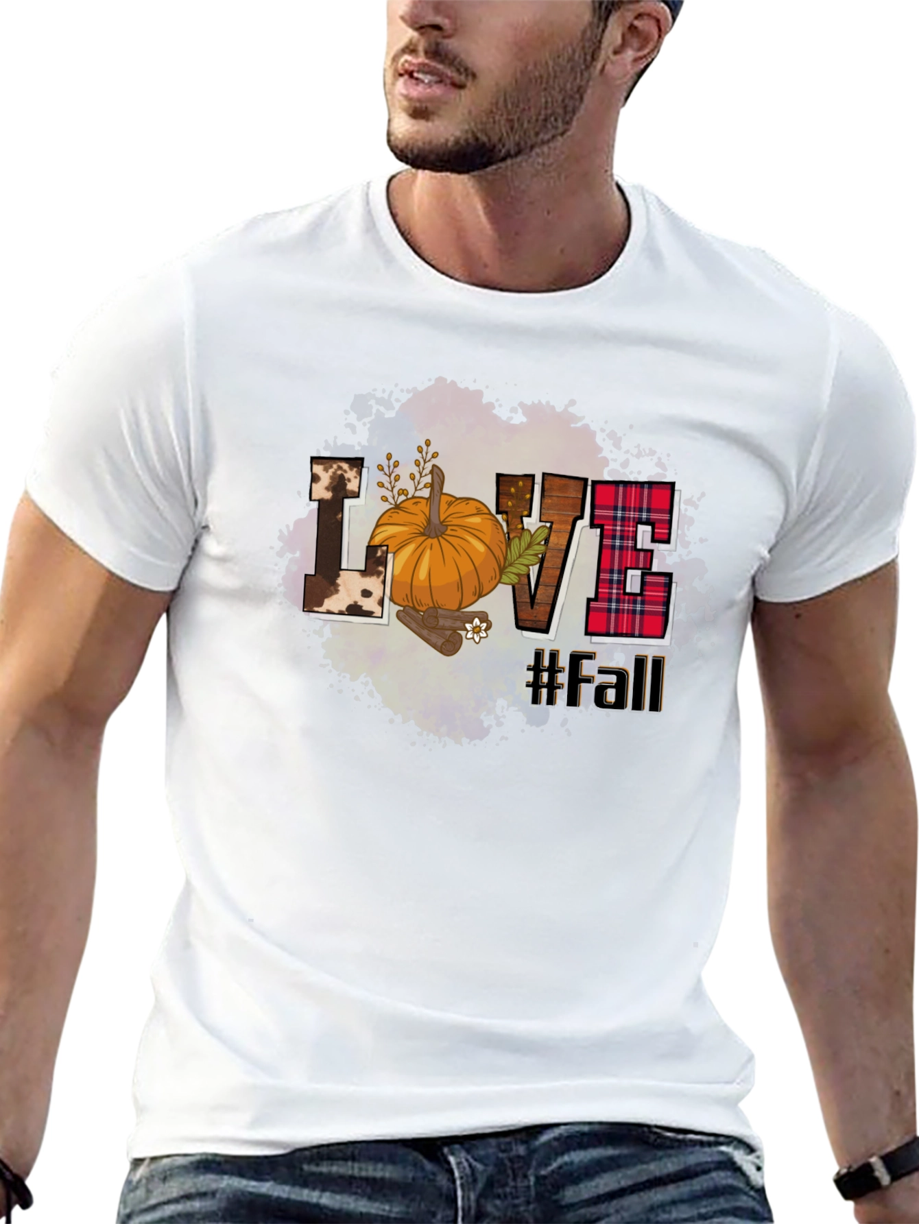 Fall Themed Graphic Tee - Autumn Love Shirt