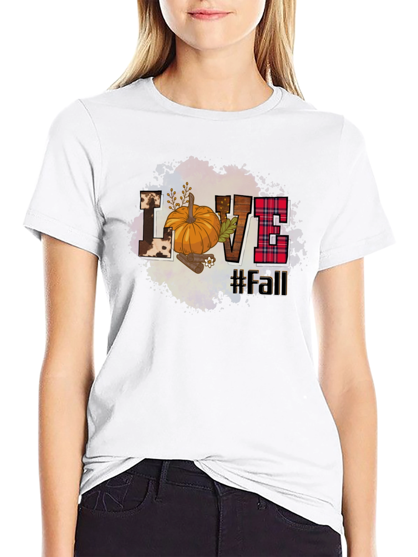 Fall Themed Graphic Tee - Autumn Love Shirt