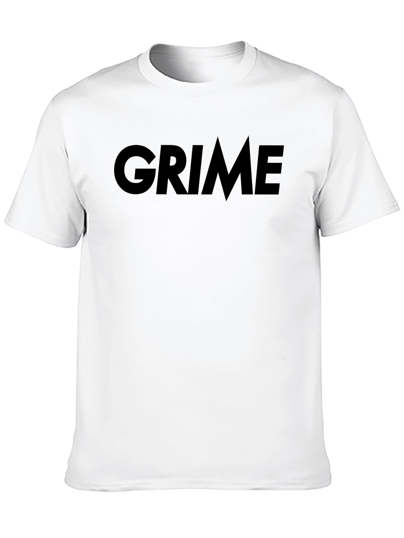 Grime Text Graphic Tee - Casual Style