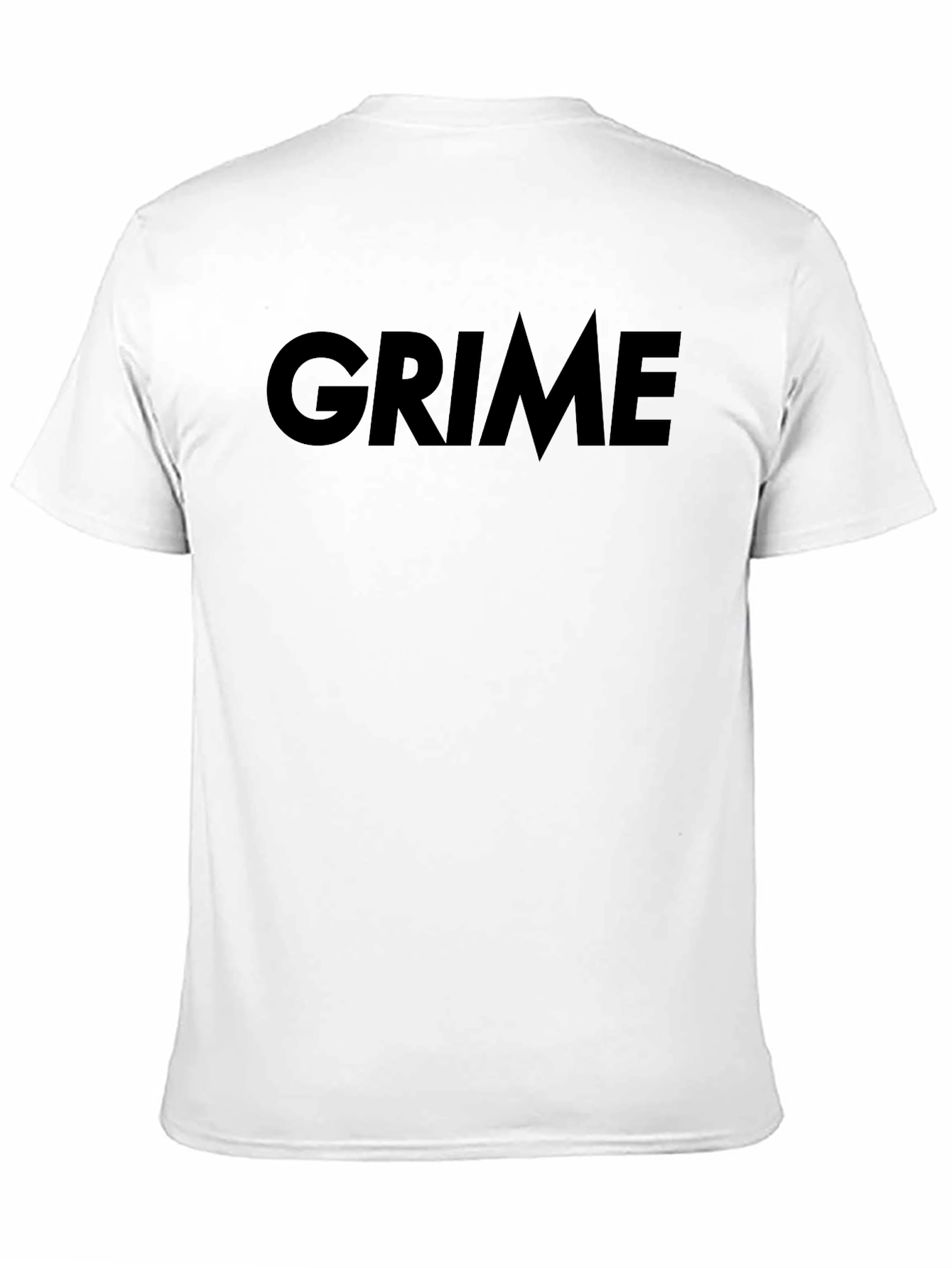 Grime Text Graphic Tee - Casual Style