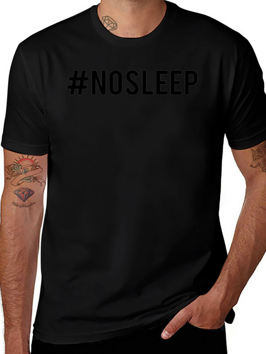#NOSLEEP Black Graphic Tee - Trendy Slogan T-Shirt