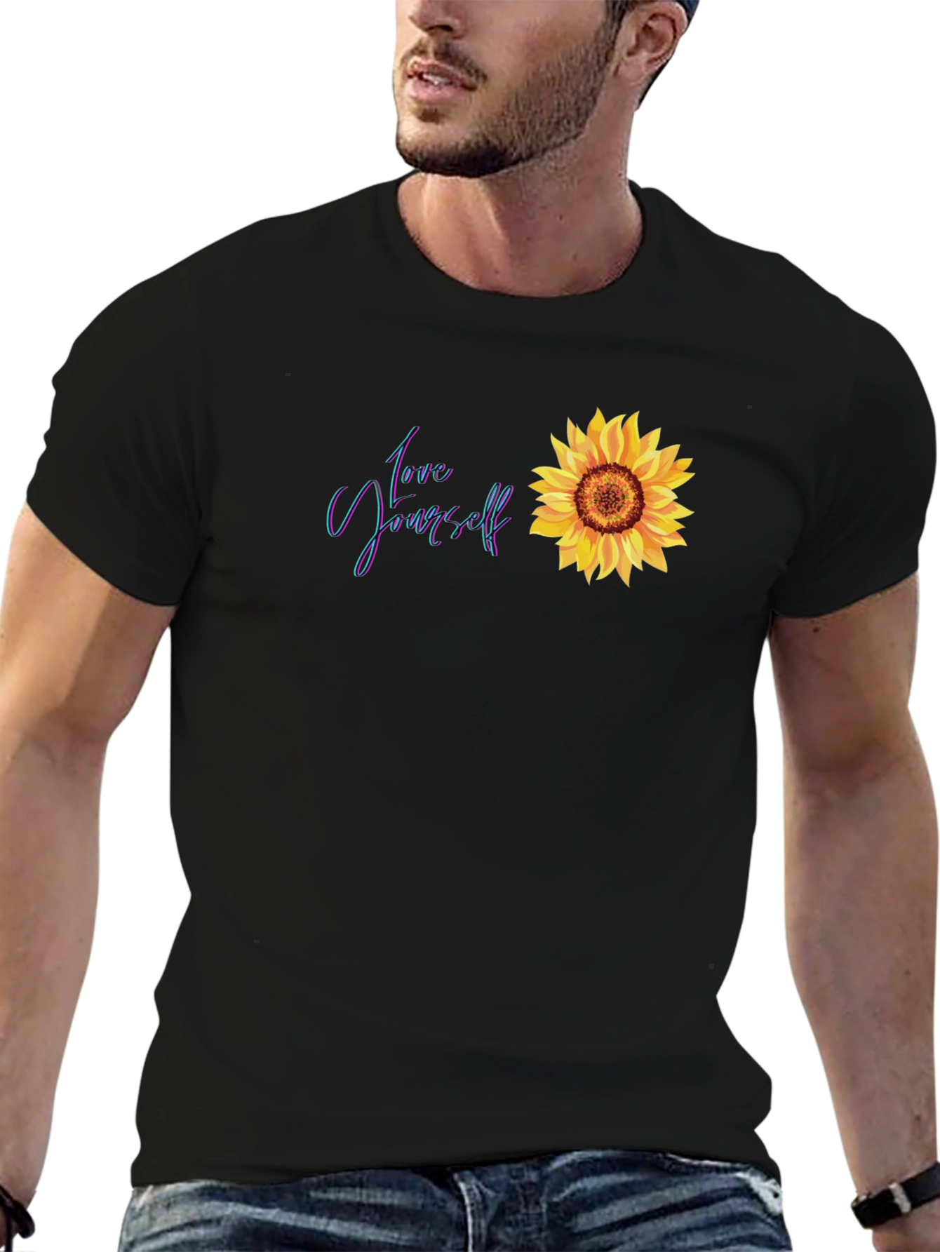 Love Yourself Sunflower Graphic Tee
