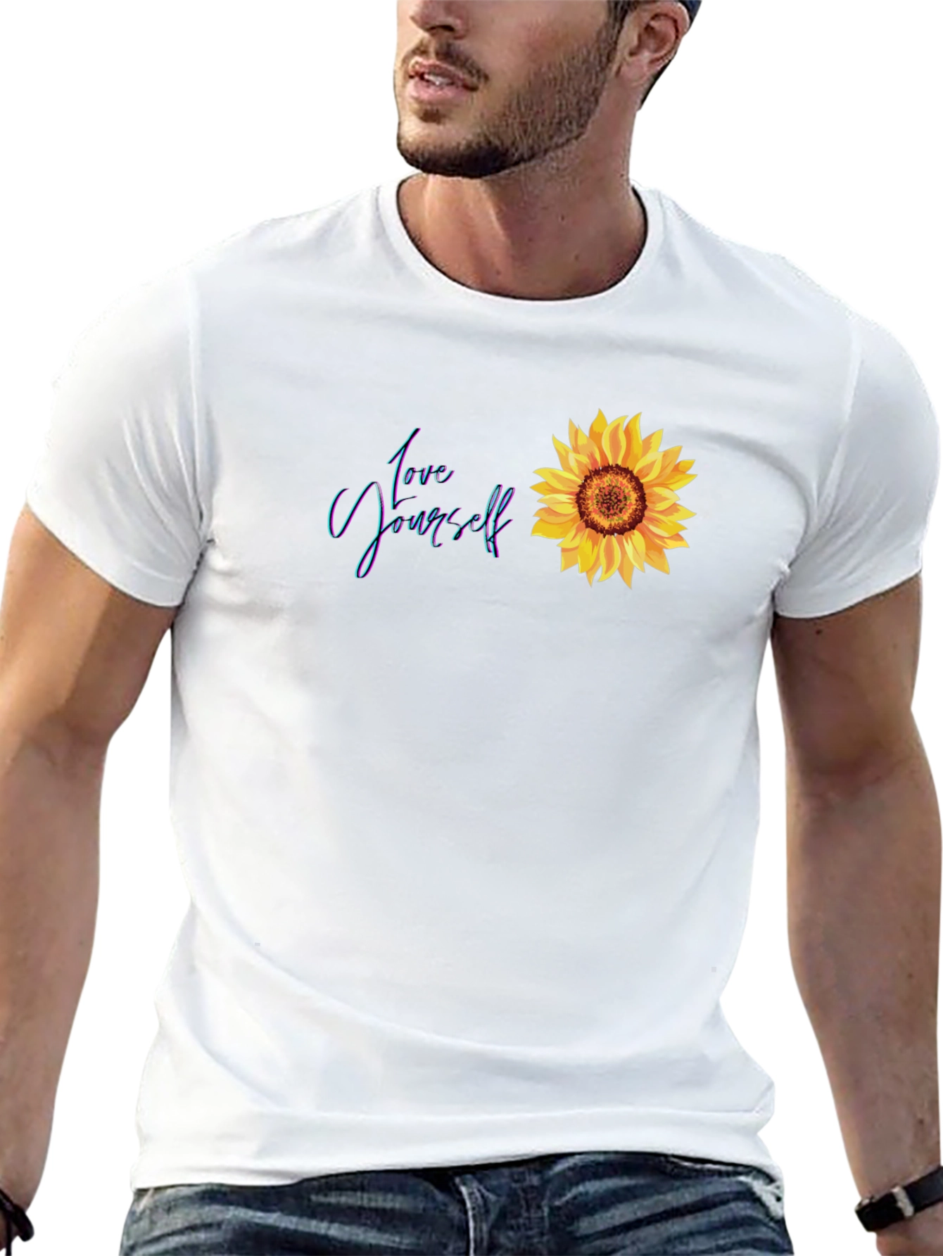 Love Yourself Sunflower Graphic Tee
