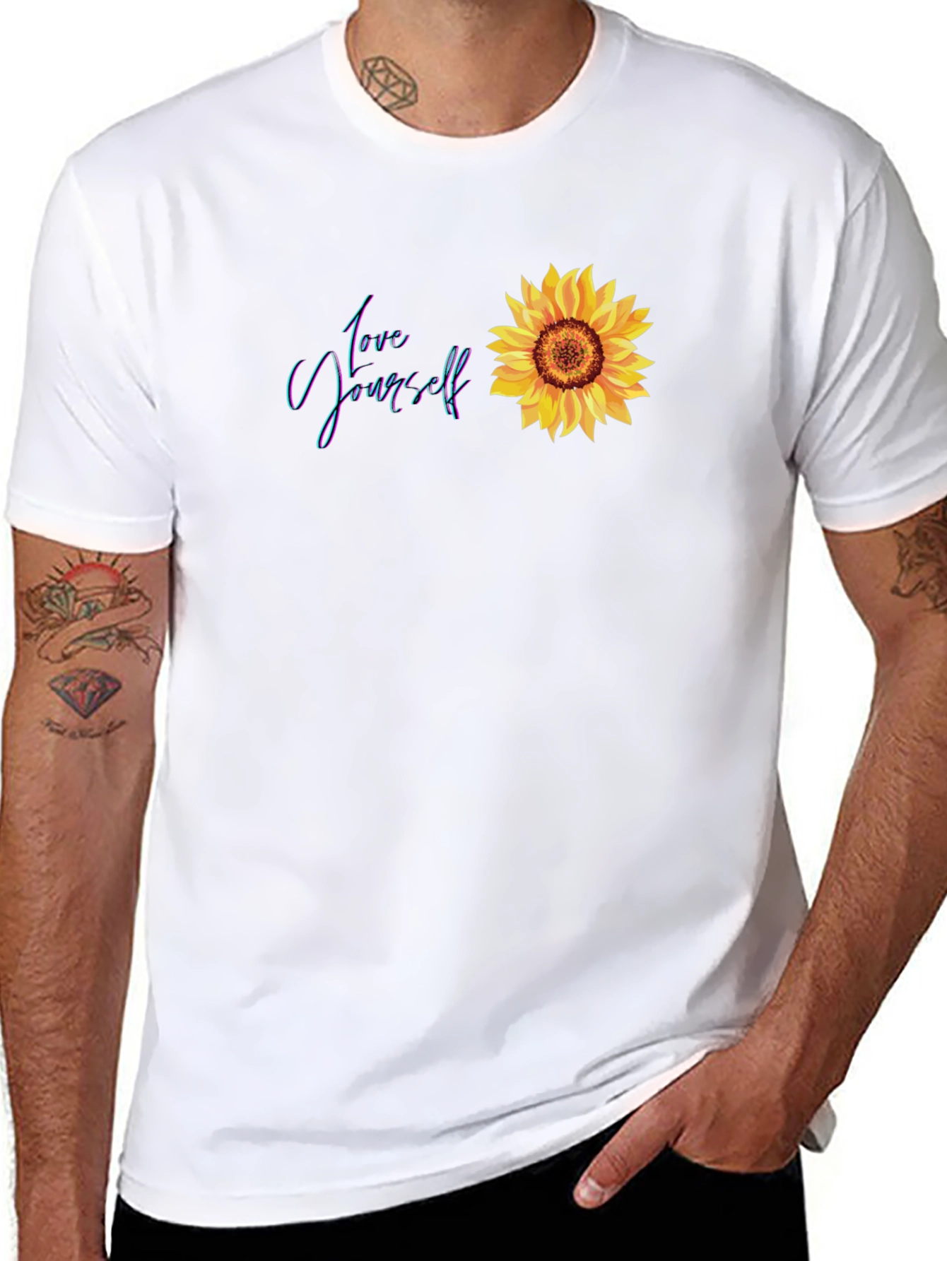 Love Yourself Sunflower Graphic Tee