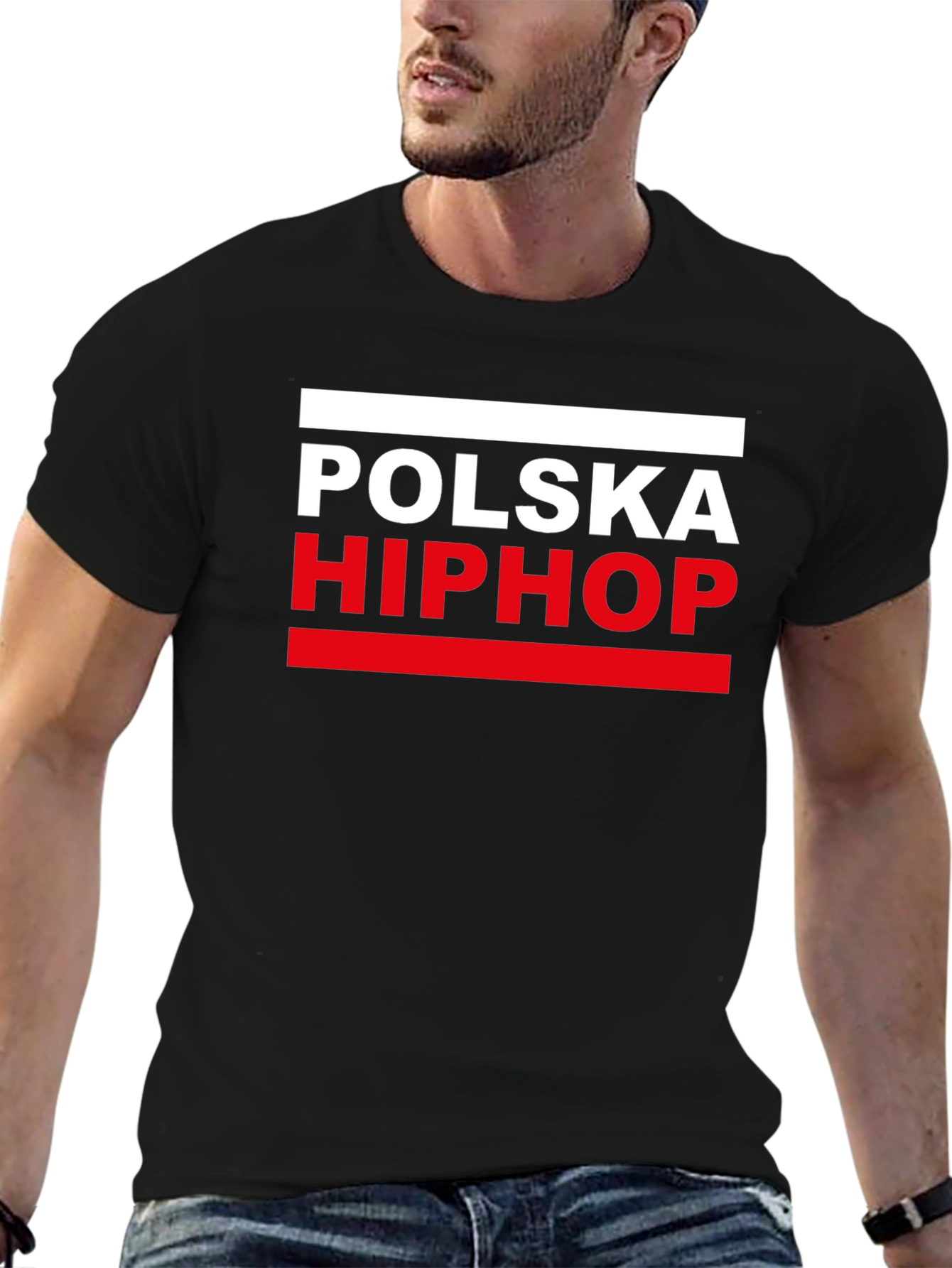Polska Hip Hop Graphic Tee - Black
