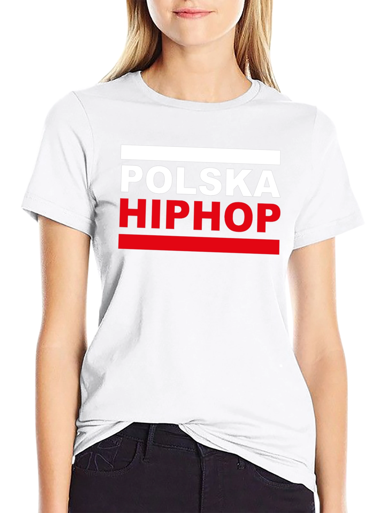 Polska Hip Hop Graphic Tee - Black