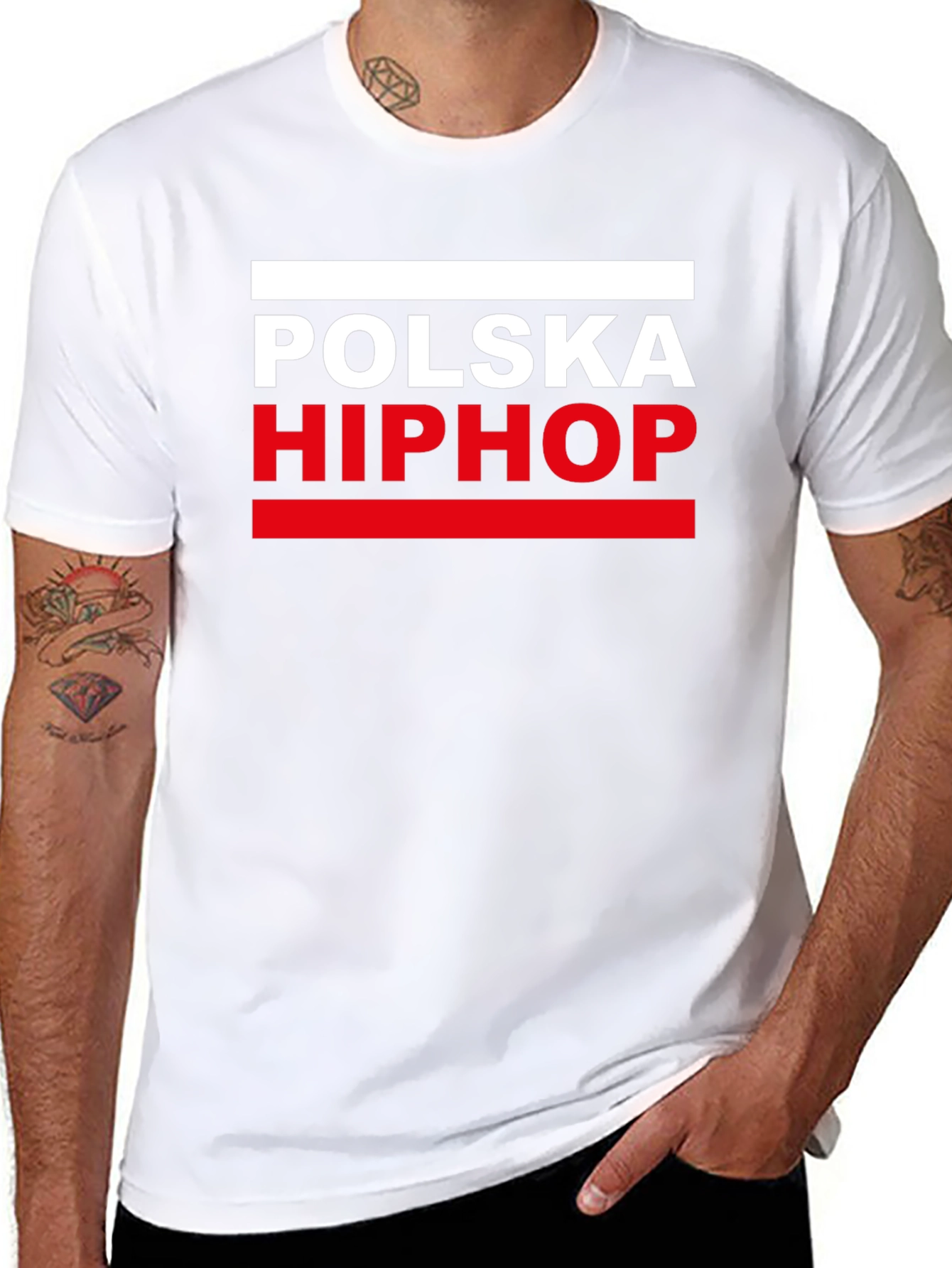 Polska Hip Hop Graphic Tee - Black