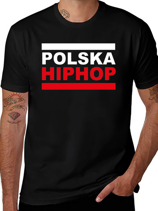 Polska Hip Hop Graphic Tee - Black