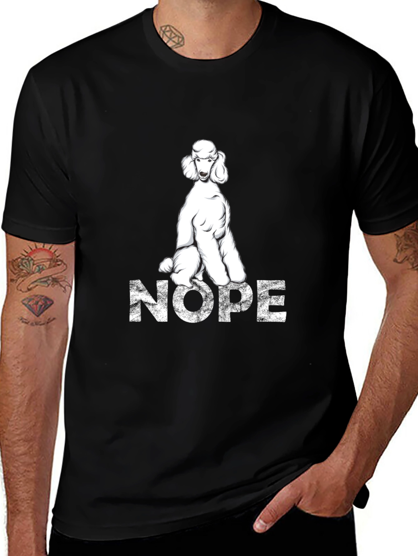 Poodle Nope T-Shirt - Funny Dog Lover Tee