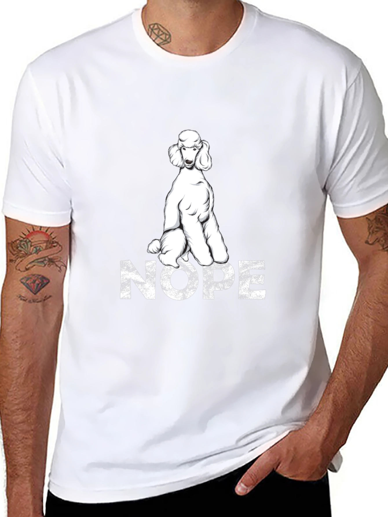 Poodle Nope T-Shirt - Funny Dog Lover Tee