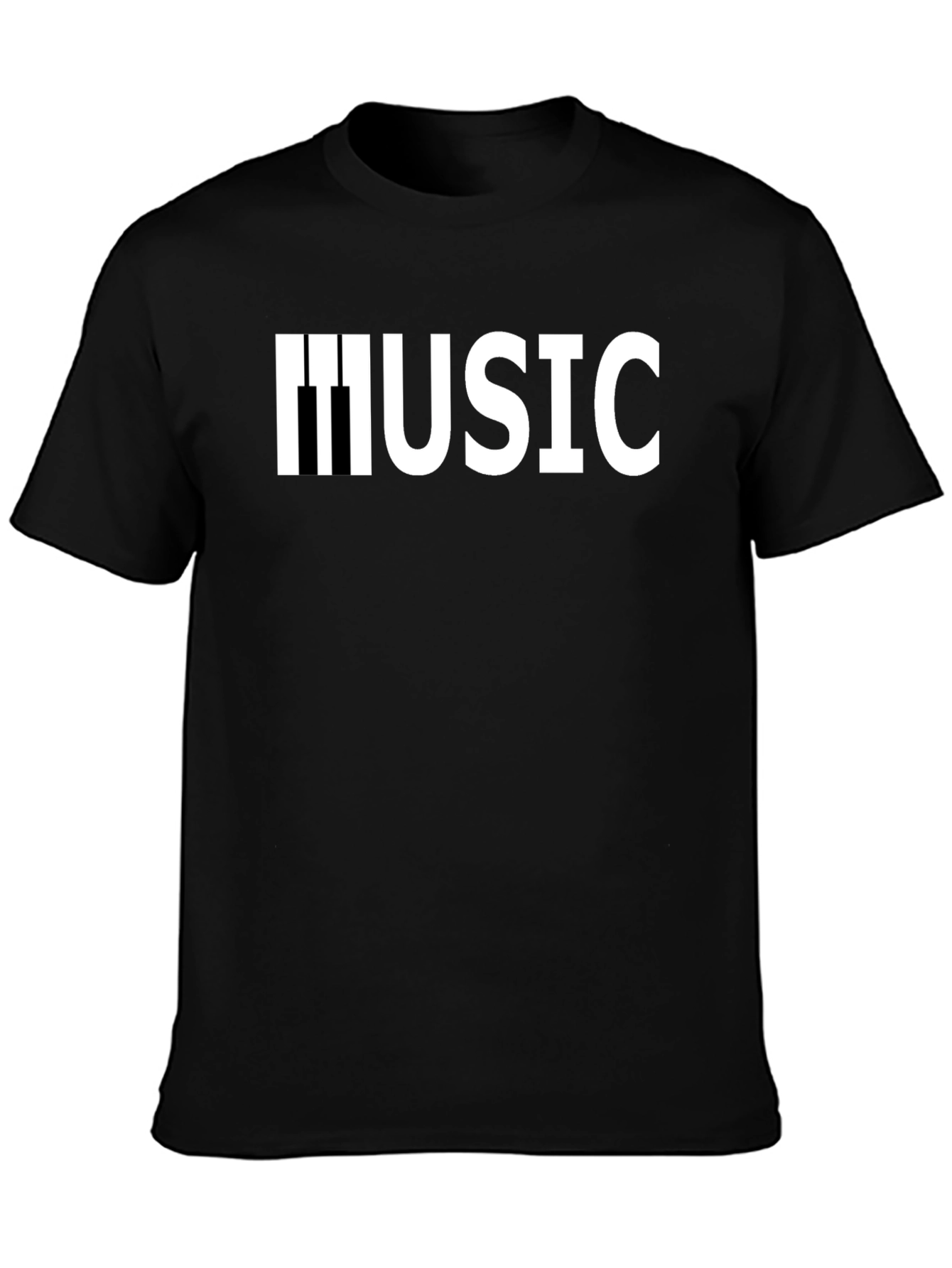 Music Keyboard T-Shirt - Black Graphic Tee