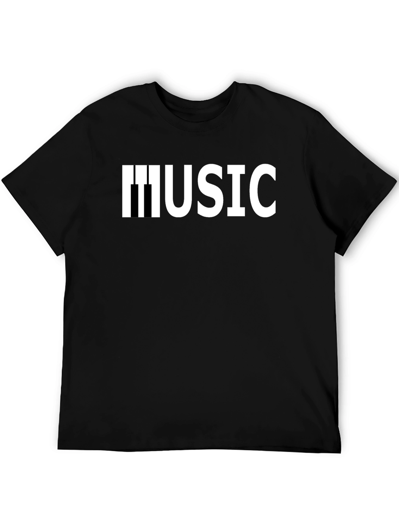Music Keyboard T-Shirt - Black Graphic Tee