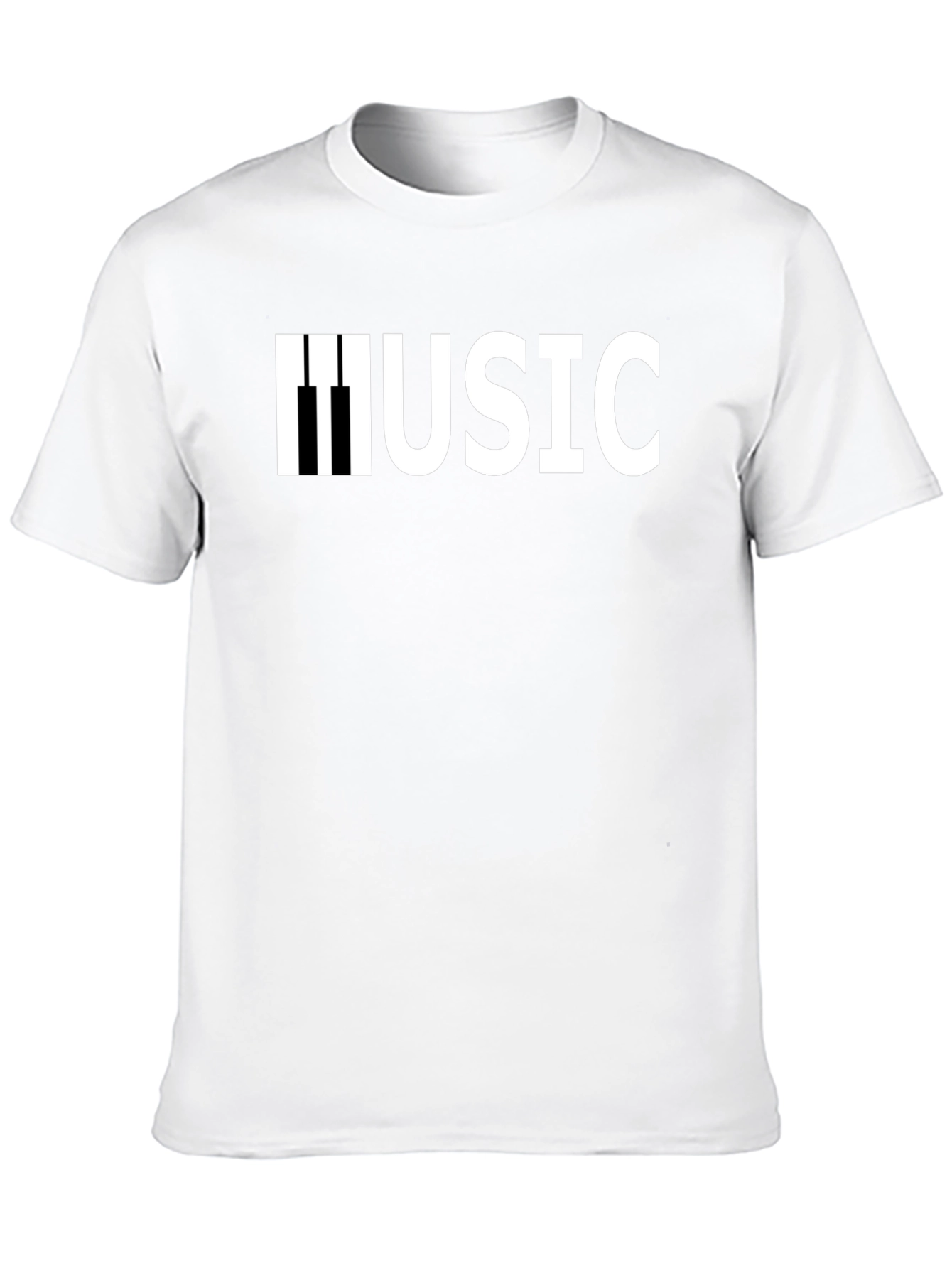 Music Keyboard T-Shirt - Black Graphic Tee