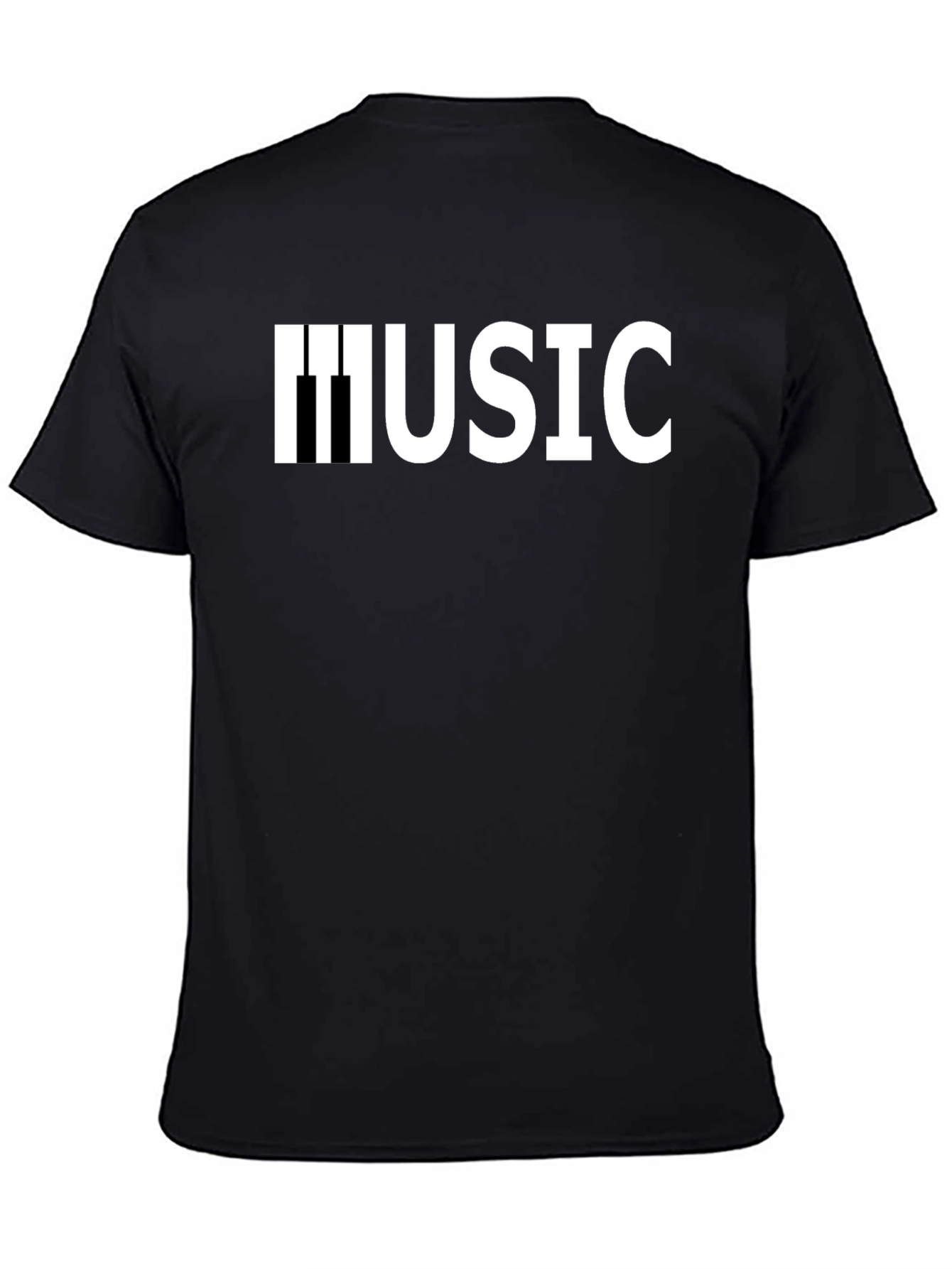 Music Keyboard T-Shirt - Black Graphic Tee
