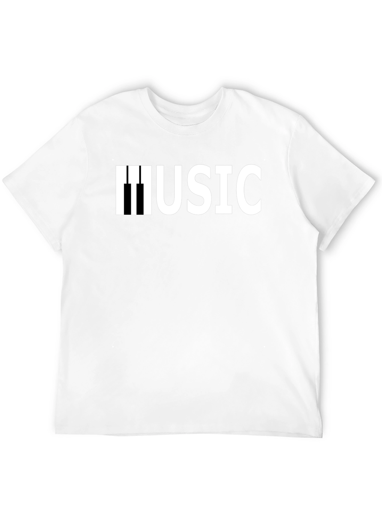 Music Keyboard T-Shirt - Black Graphic Tee