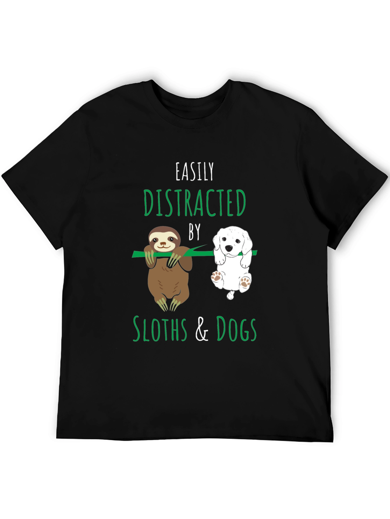 Easily Distracted By Sloths & Dogs T-Shirt