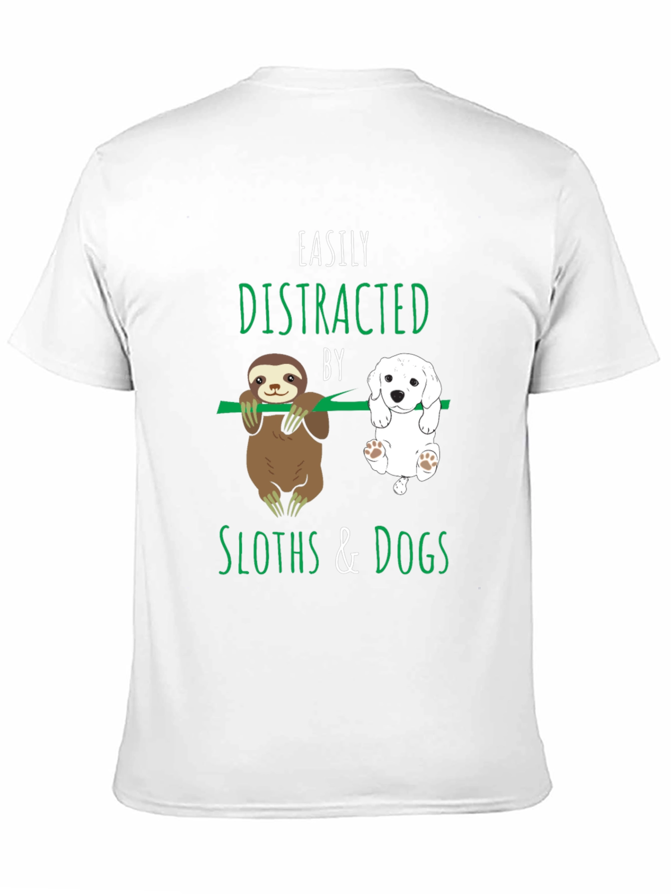 Easily Distracted By Sloths & Dogs T-Shirt