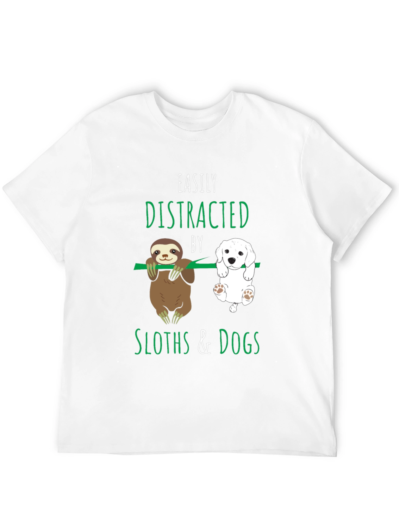 Easily Distracted By Sloths & Dogs T-Shirt