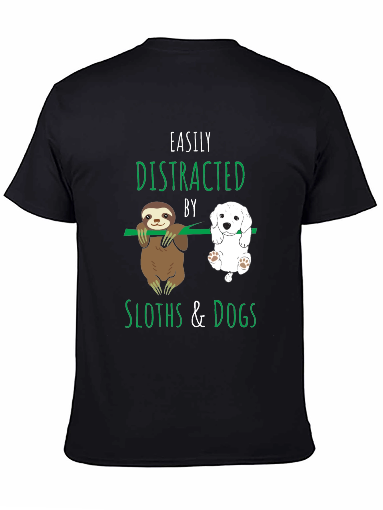 Easily Distracted By Sloths & Dogs T-Shirt