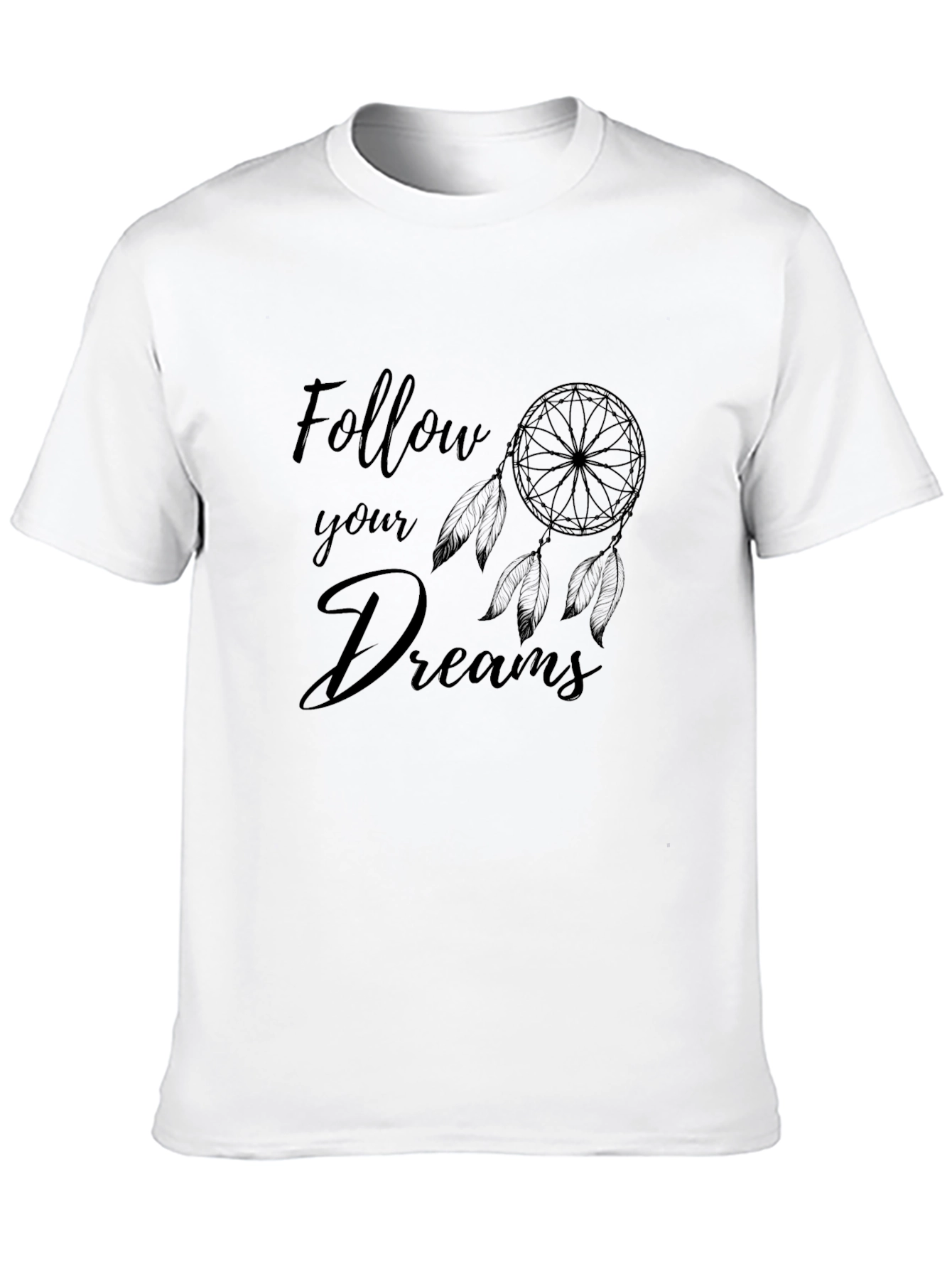 Follow Your Dreams Black Graphic Tee