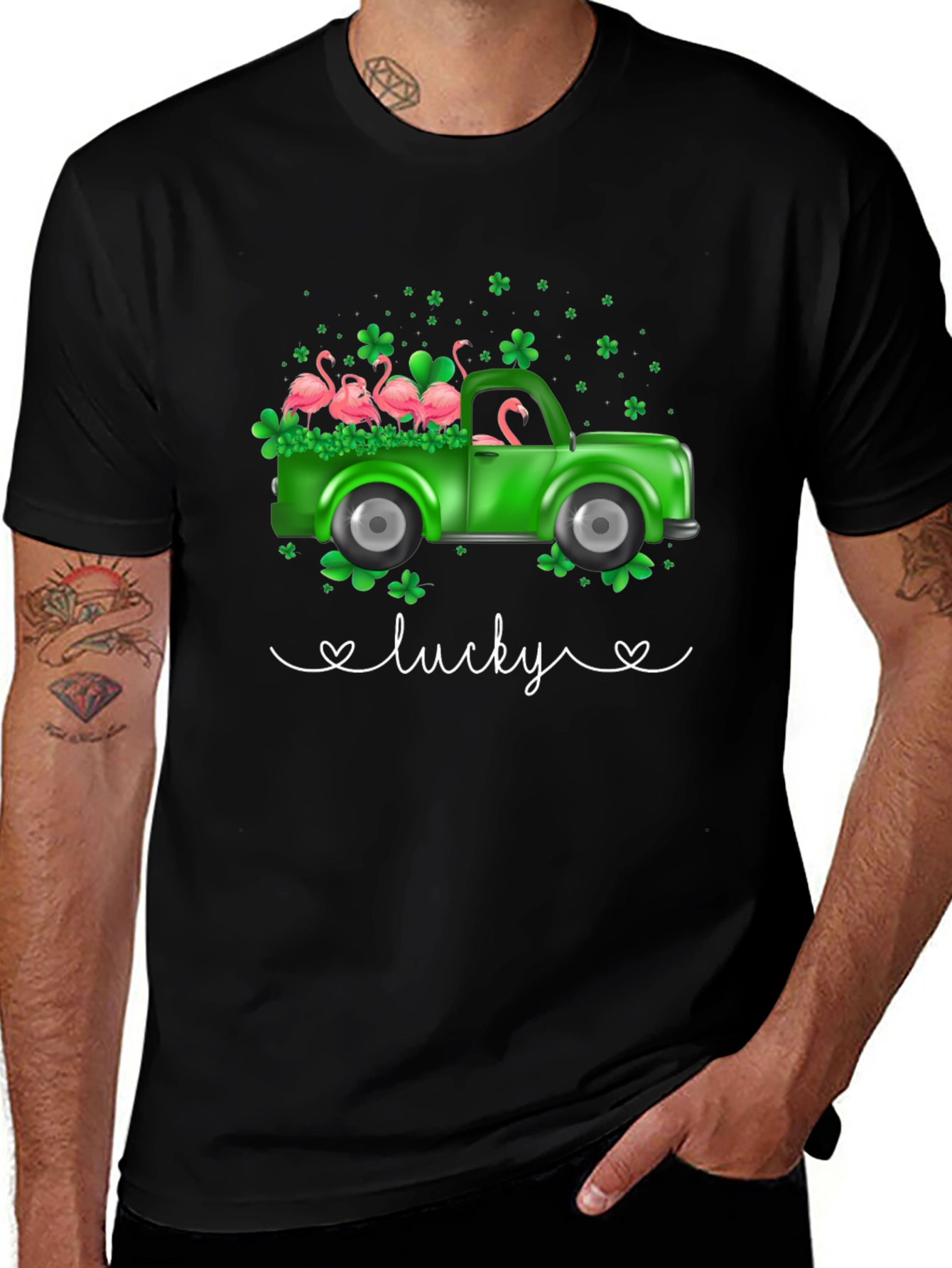 Lucky Flamingo Truck Graphic Tee