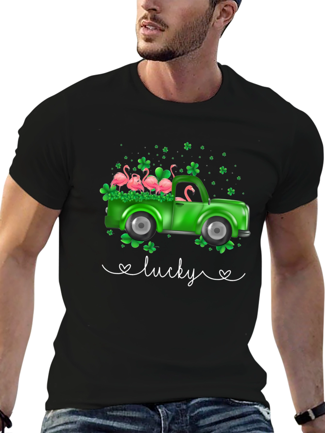Lucky Flamingo Truck Graphic Tee