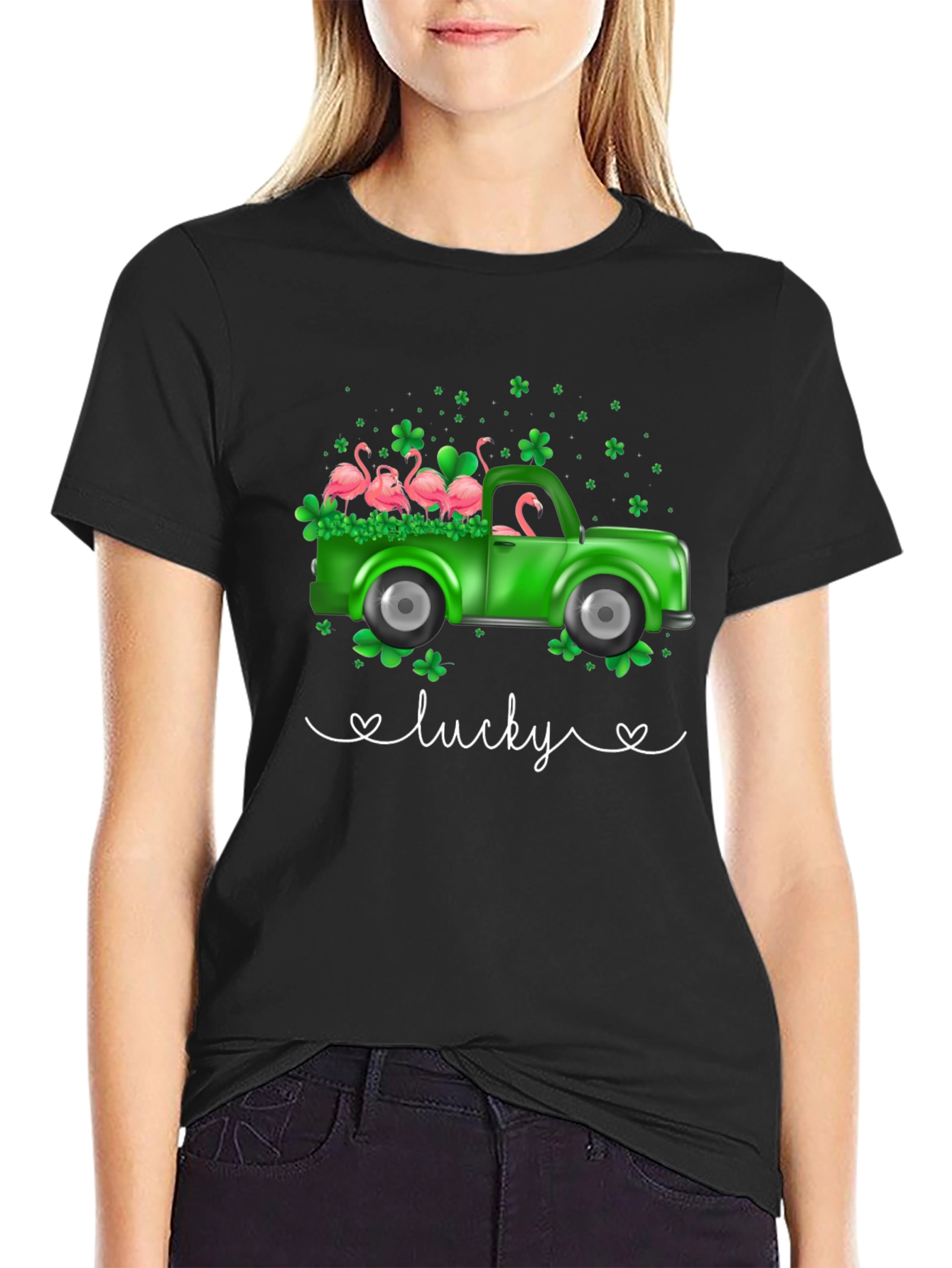 Lucky Flamingo Truck Graphic Tee