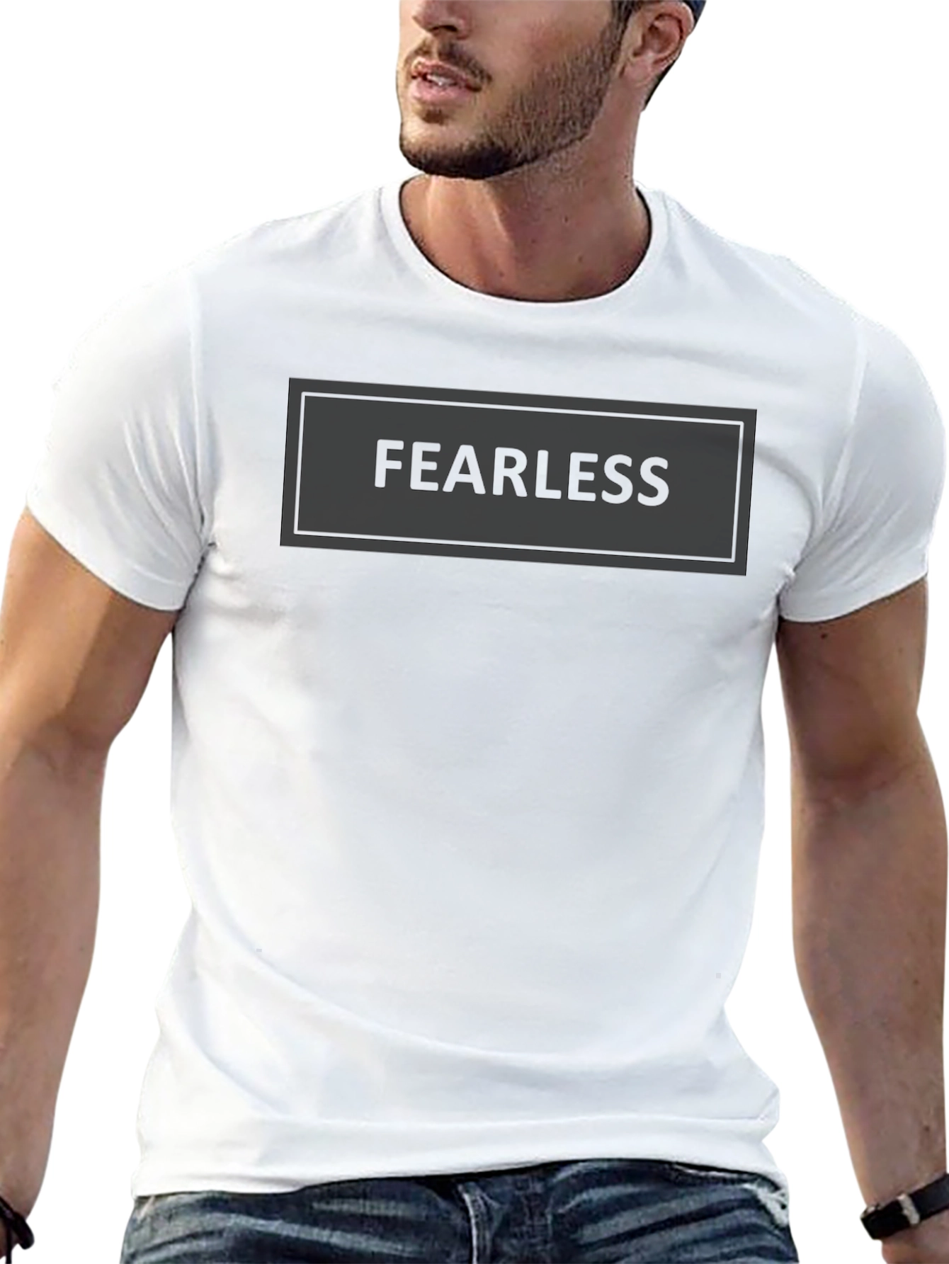 Fearless Mens Black Graphic T-Shirt