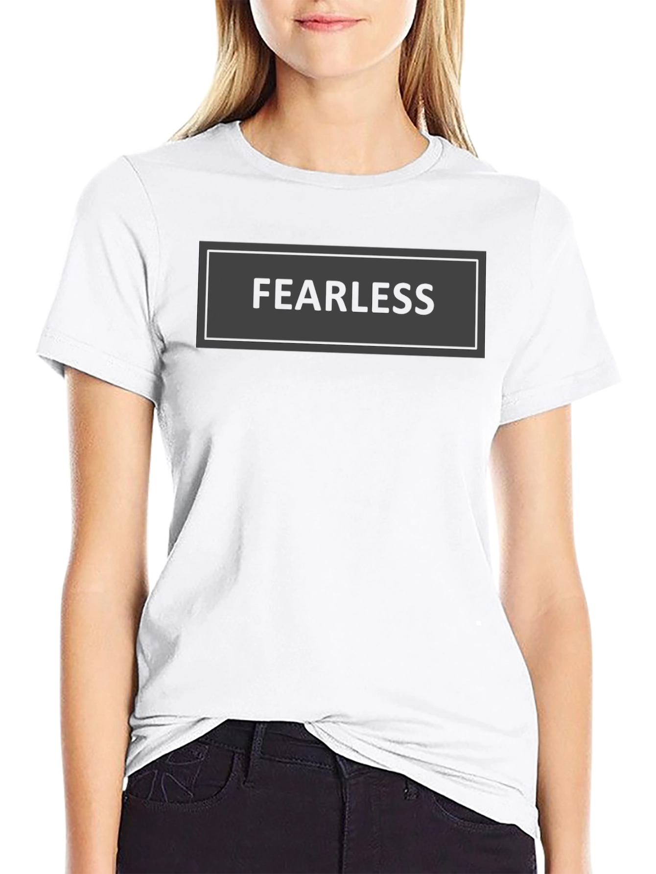 Fearless Mens Black Graphic T-Shirt