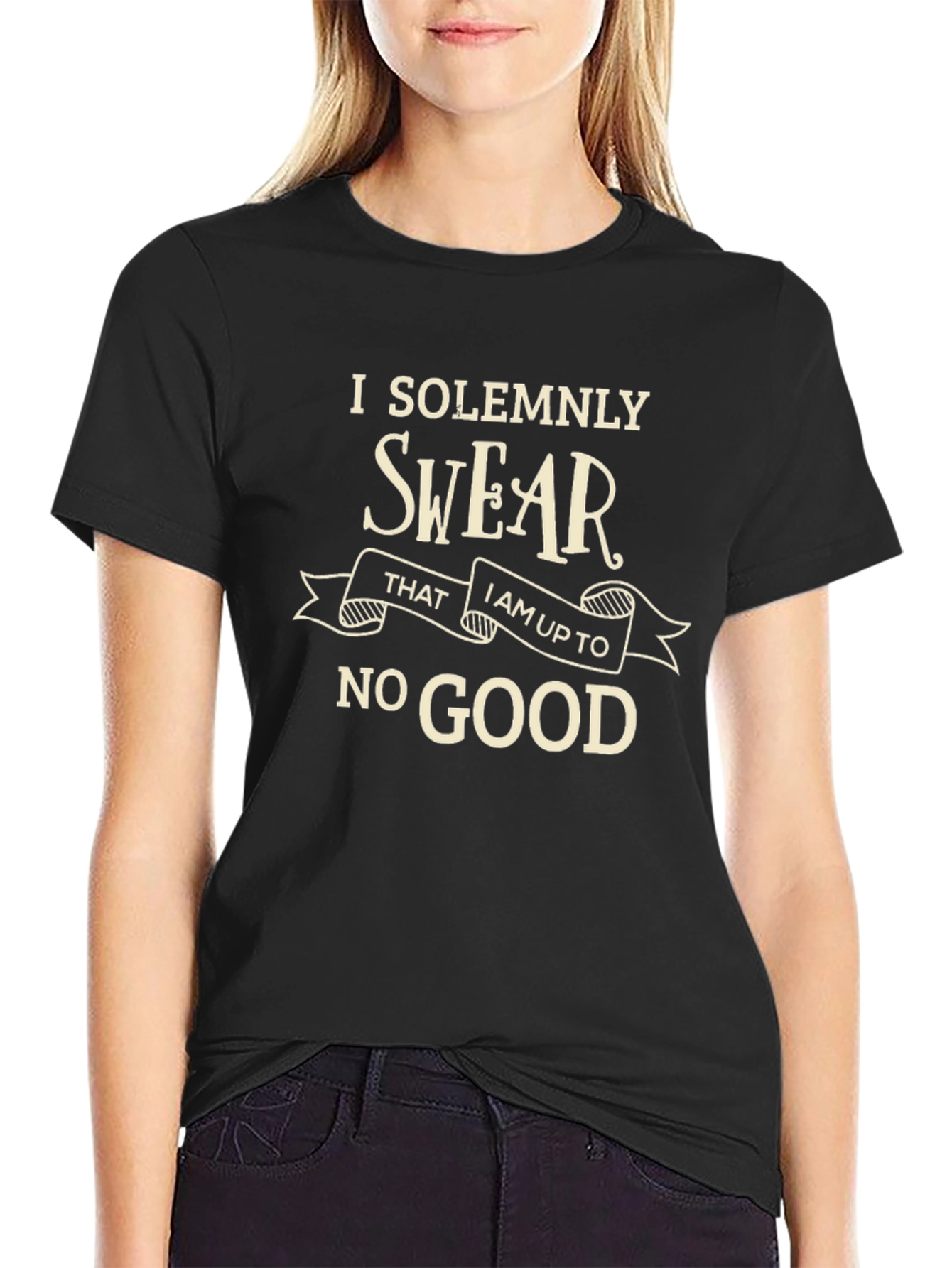 I Solemnly Swear Black Graphic Tee