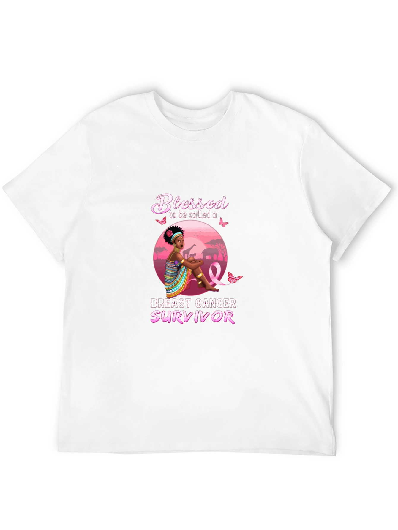 Breast Cancer Survivor T-Shirt - Blessed Design