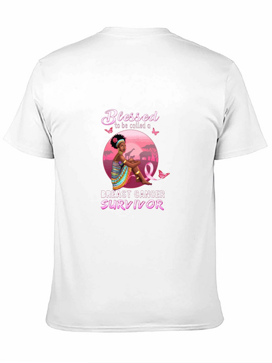 Breast Cancer Survivor T-Shirt - Blessed Design