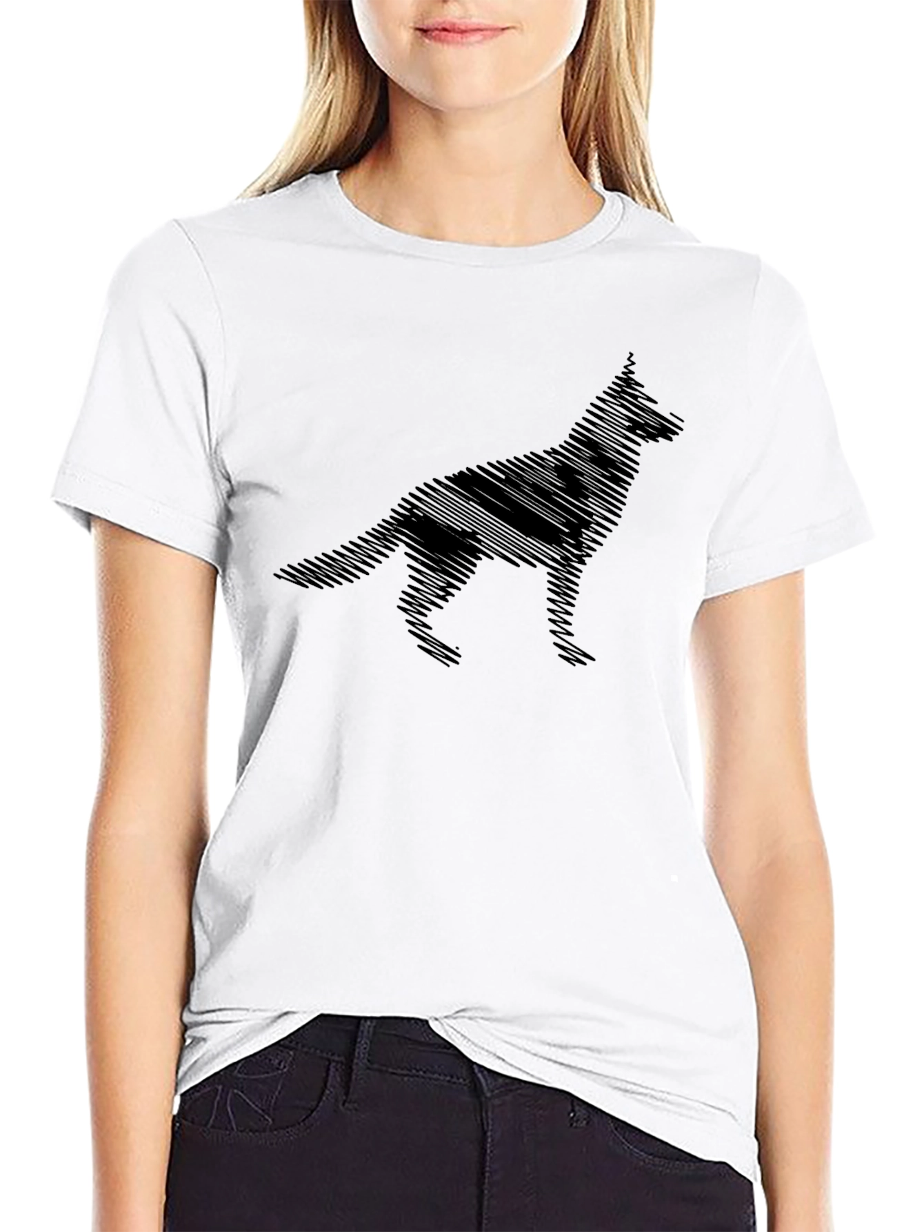 Dog Silhouette T-Shirt - Mens Graphic Tee