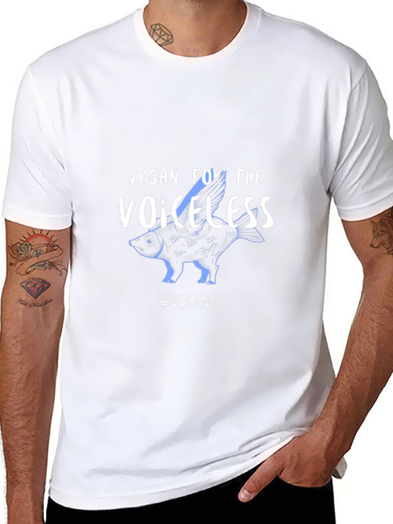 Vegan For The Voiceless Black T-Shirt