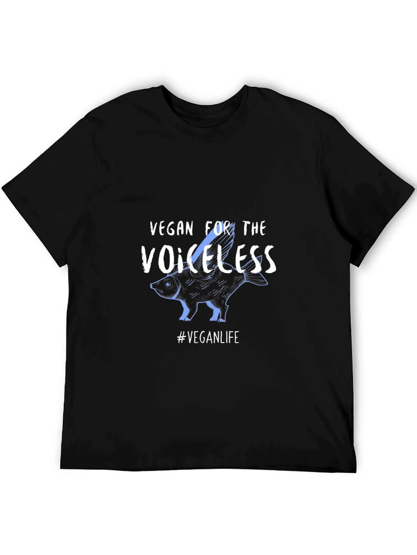 Vegan For The Voiceless Black T-Shirt