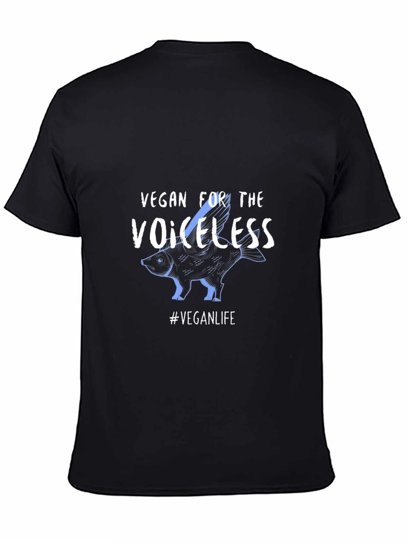 Vegan For The Voiceless Black T-Shirt
