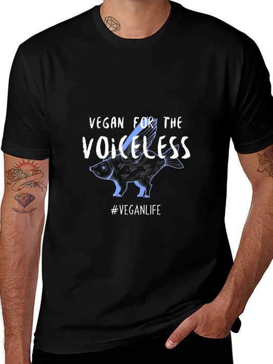 Vegan For The Voiceless Black T-Shirt