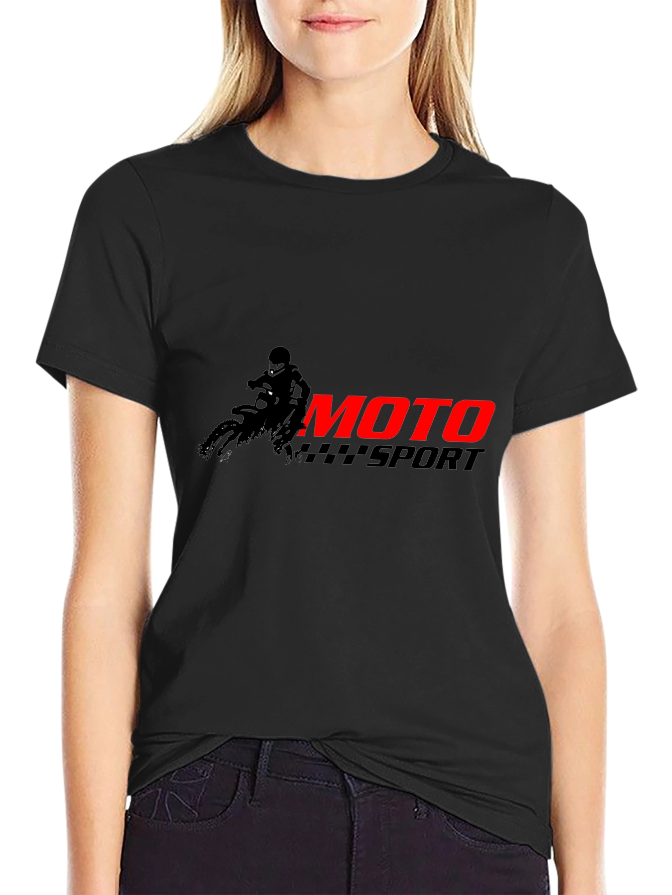 Moto Sport Graphic Tee - Black T-Shirt
